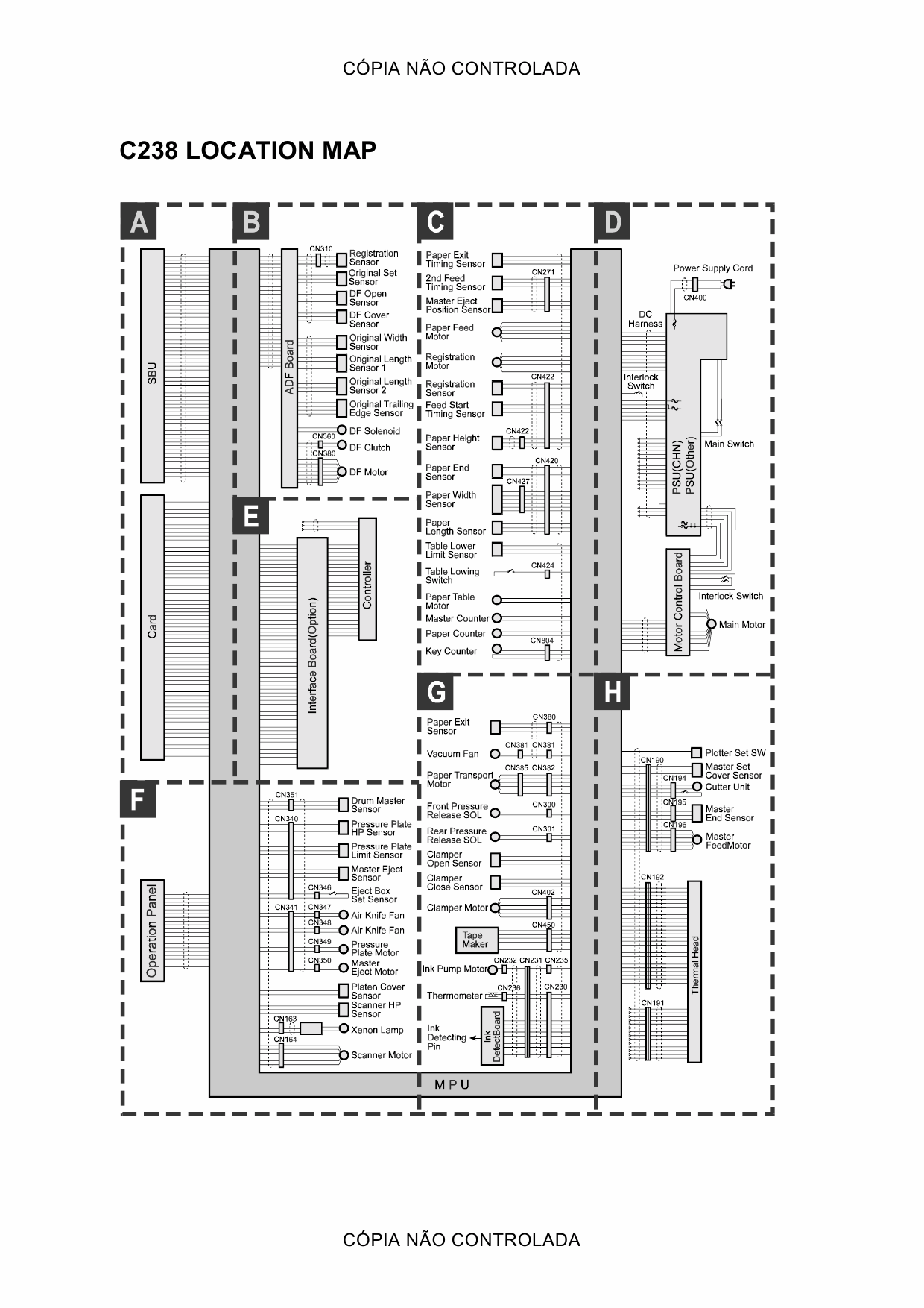 RICOH Aficio DX-3340 JP-1030 1230 3000 1235 C231 C237 C238 C248 C267 Circuit Diagram-5